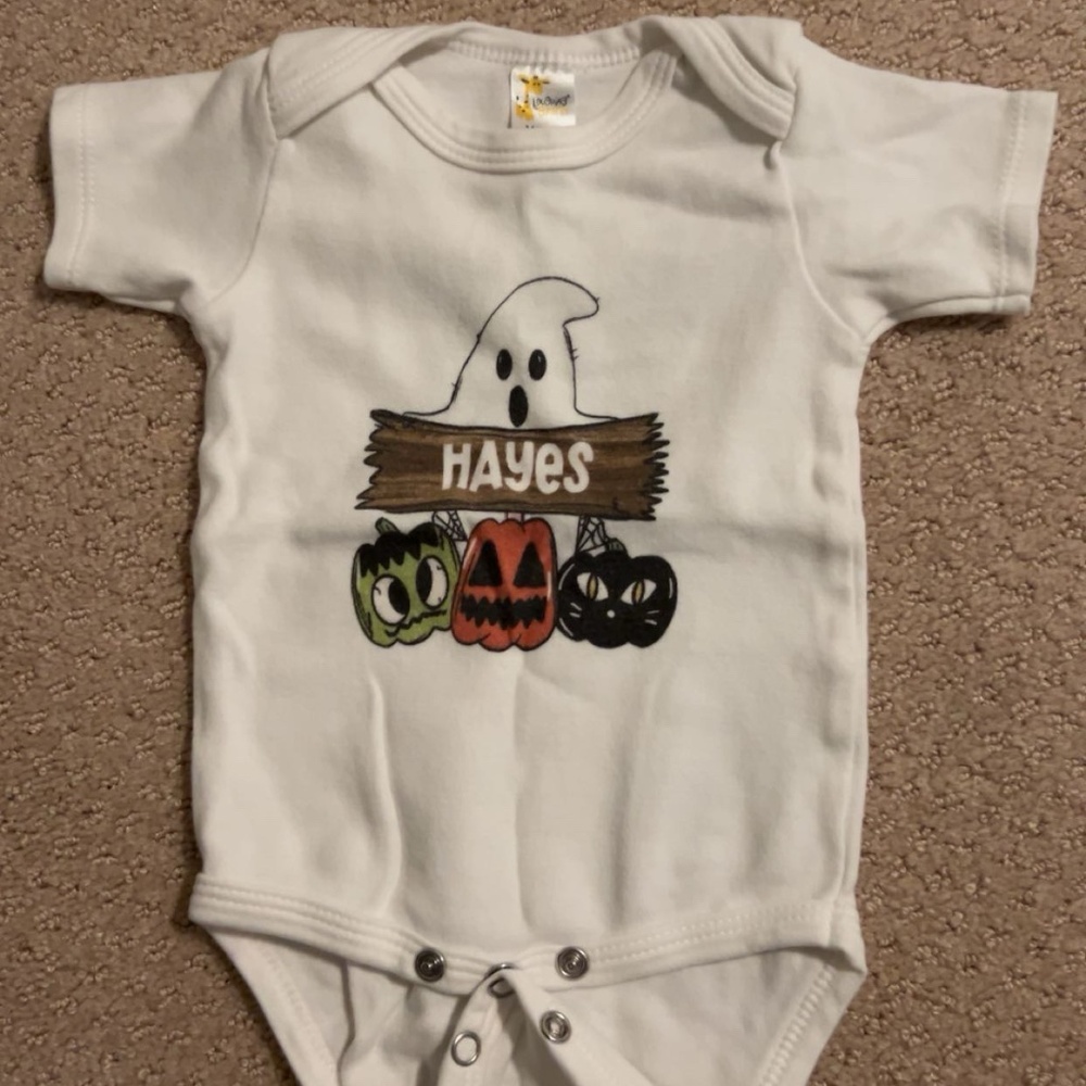 “Hayes” Christmas and Halloween Onesies